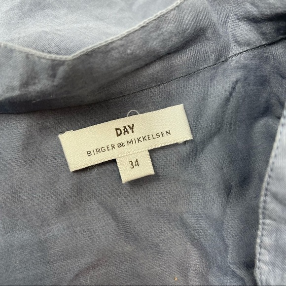 DAY BIRGER ET MIKKELSEN Women’s Gray Pleated Button Front Tunic - Picture 5 of 6